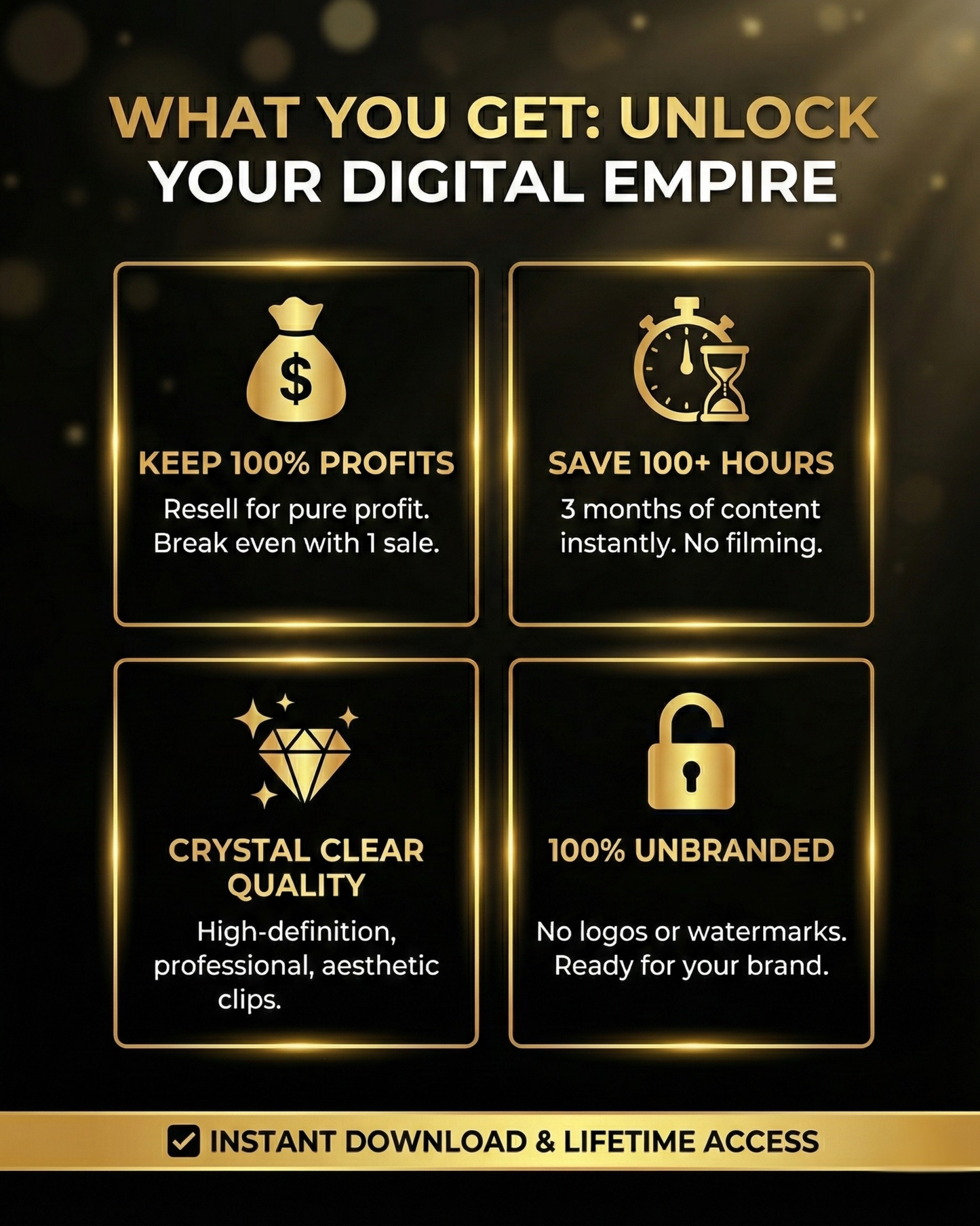 1050+ Minimalist Motivation Reels Bundle With MRR/PRR Resell Rights | Viral Faceless Content Kit