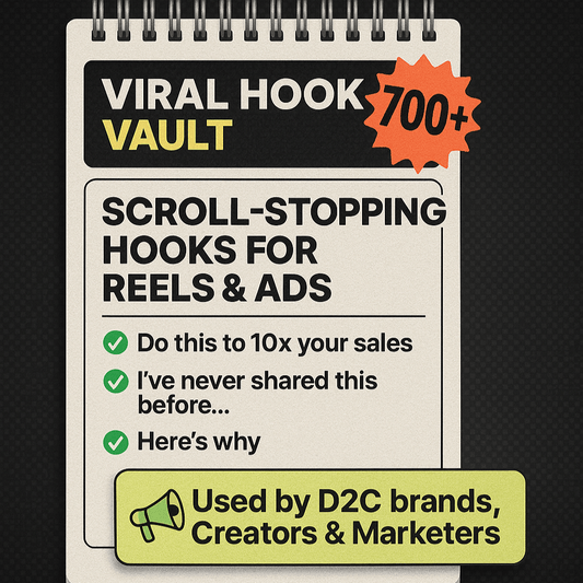 Viral Hook Vault – 700+ Scroll-Stopping Transitional Hooks for Reels, Ads & Pages