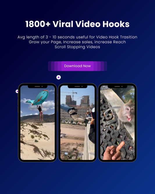 1800+ Viral Transitional Video Hooks with Click bait Videos (New - Updated - High Quality) (Launch offer)