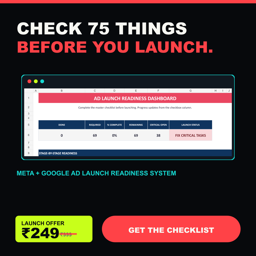 Check 75 things before launch - Meta and Google readiness system