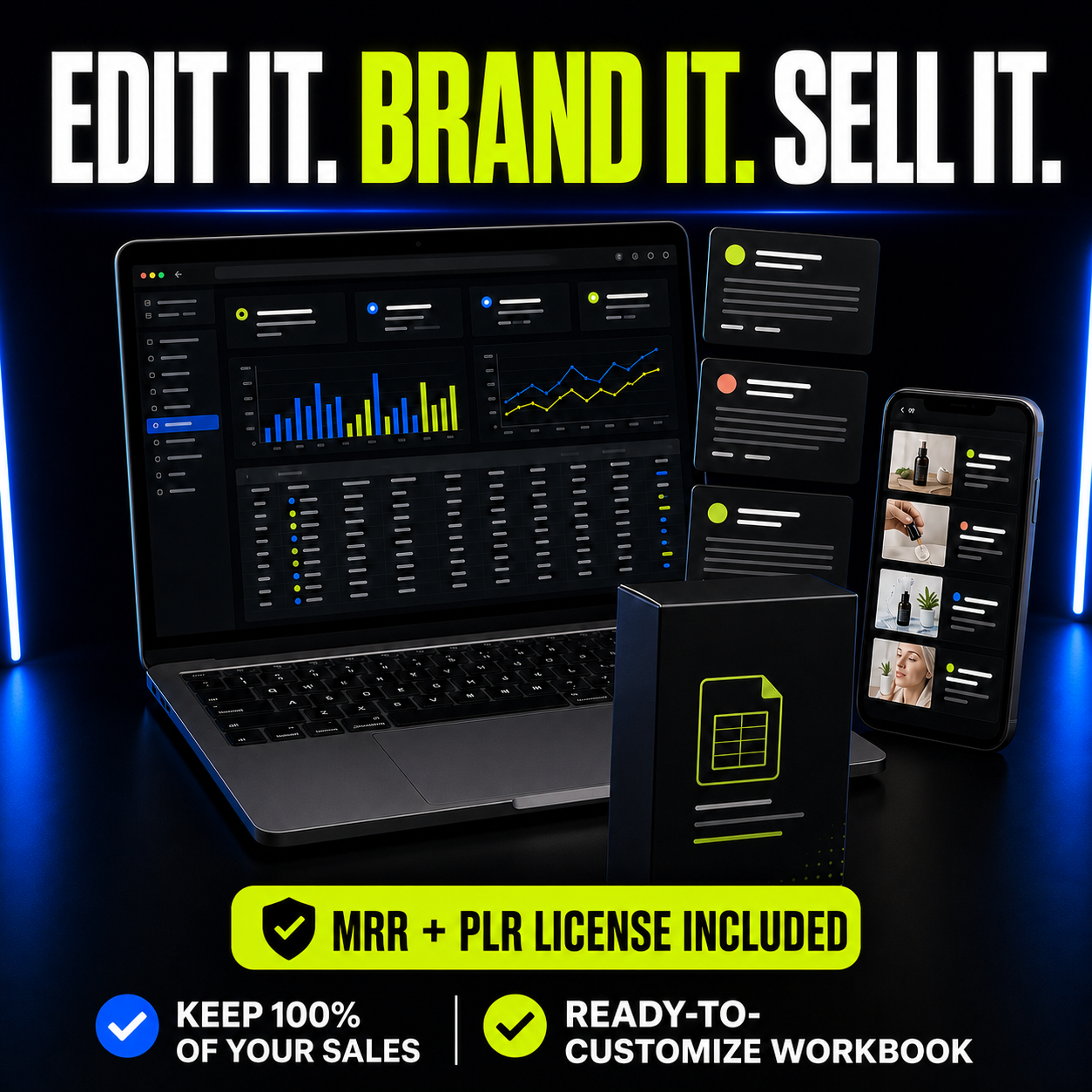 AI UGC Script Lab edit brand and sell with MRR PLR license
