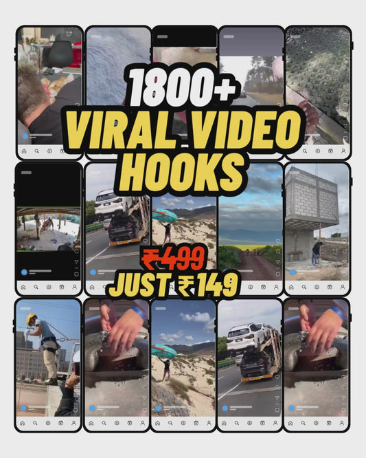 1800+ Viral Transitional Video Hooks with Click bait Videos (New - Updated - High Quality) (Launch offer)