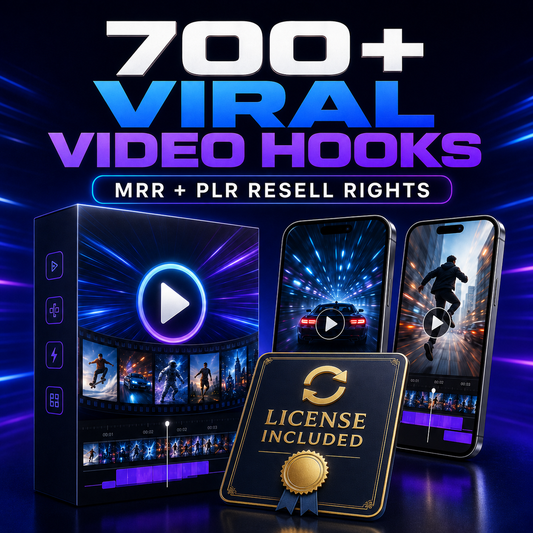700+ Viral Video Hooks with MRR and PLR resell rights