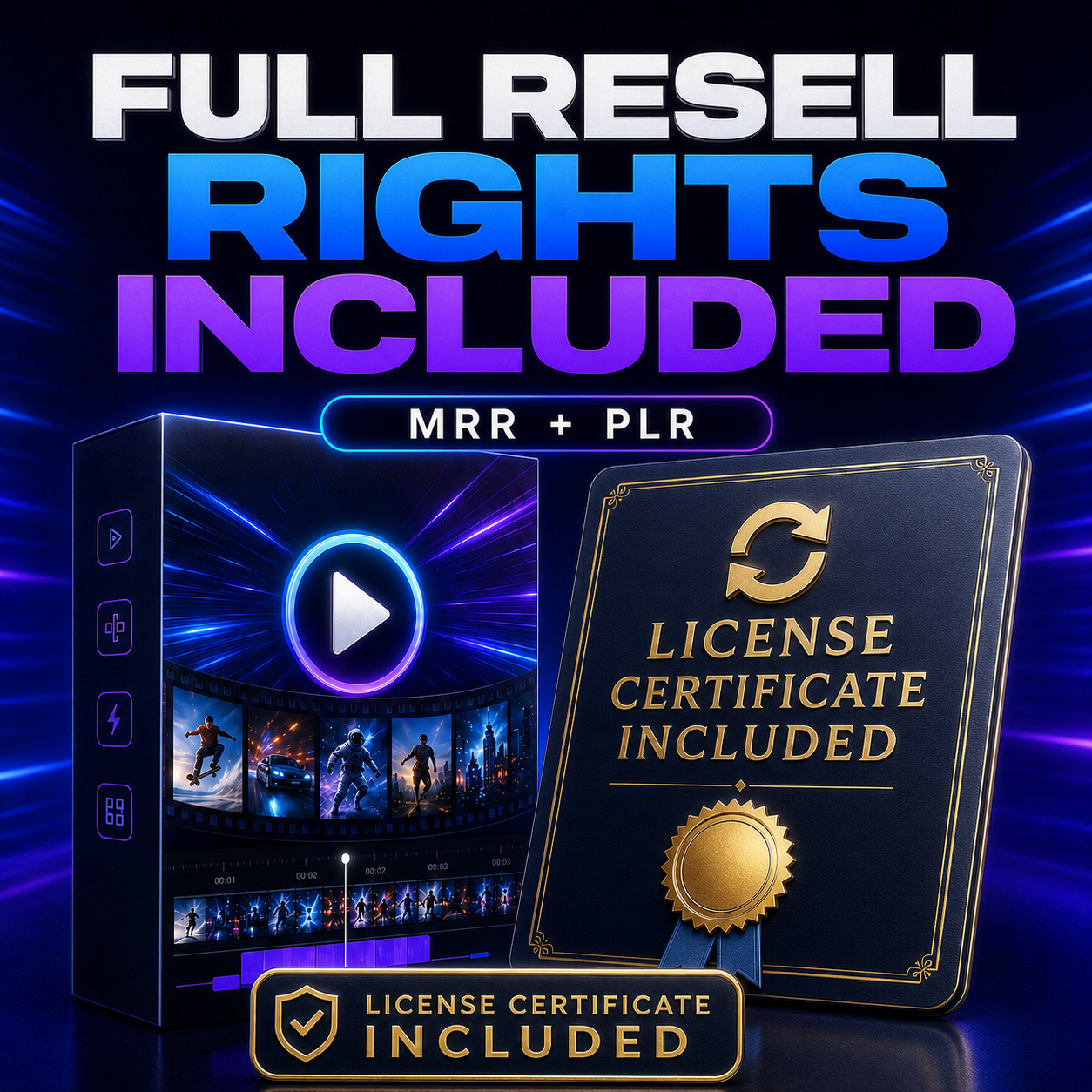 MRR and PLR resell rights with licence certificate included