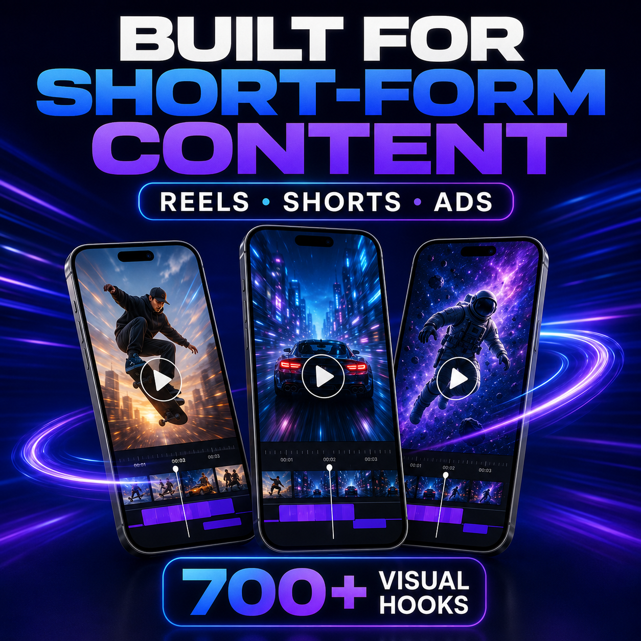 700+ visual hooks for Reels, Shorts and ads