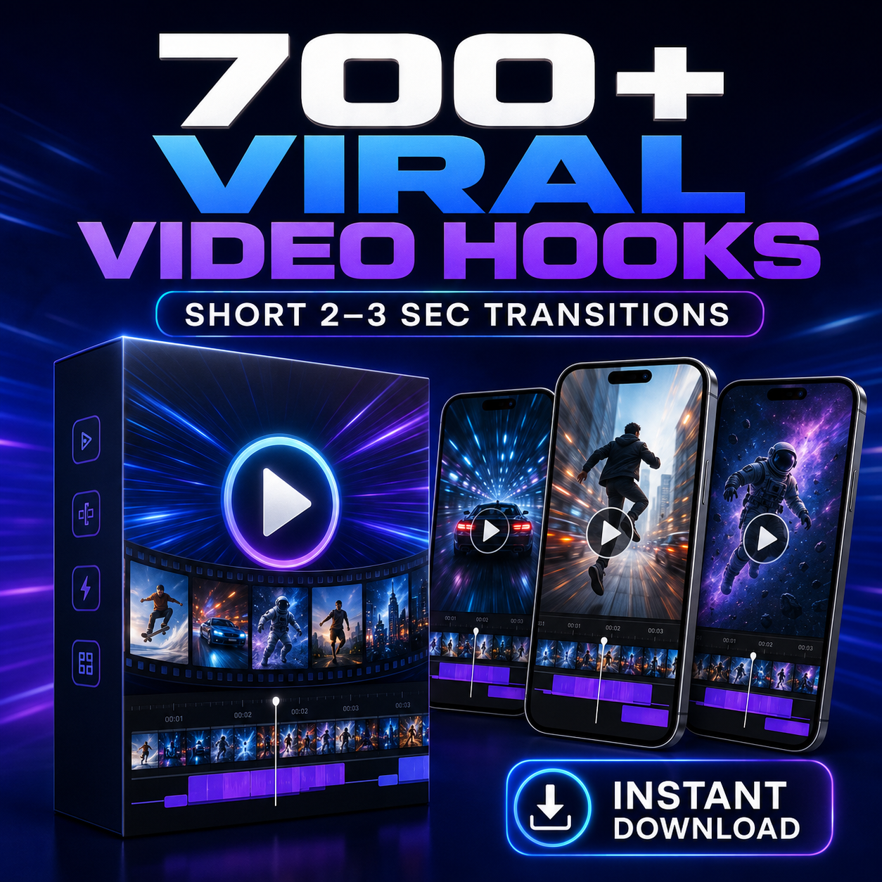 700+ Viral Video Hooks — short 2–3 second transitions